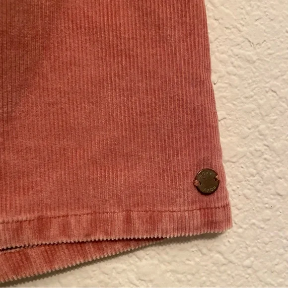 Roxy Hibiscus Pink Corduroy Button-Front Skirt - Picture 4 of 5